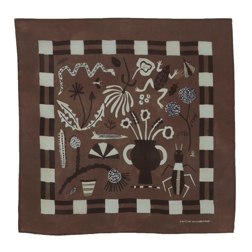 SECONDS Field Notes Brown Silk Scarf
