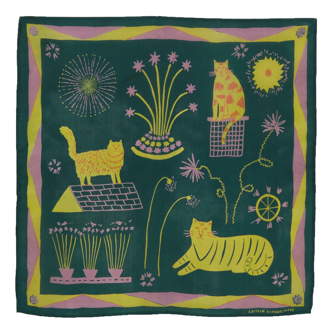 Cat Party Silk Scarf