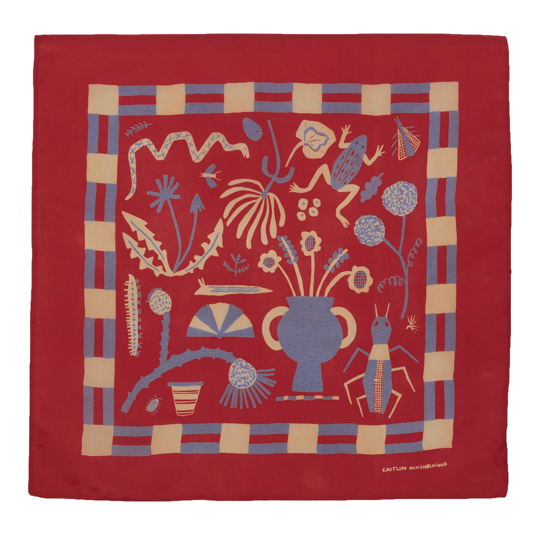 Field Notes Red Silk Scarf