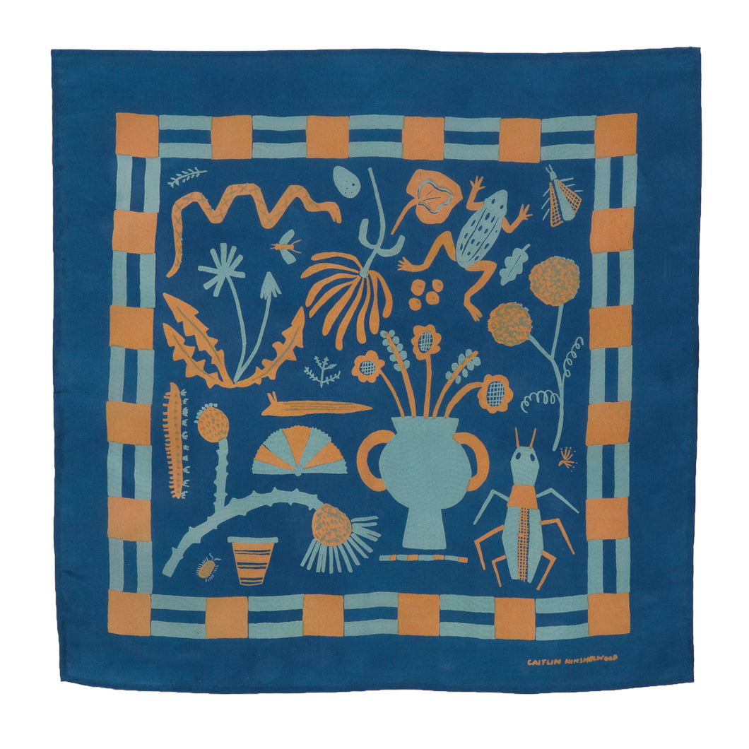 Field Notes Blue Silk Scarf