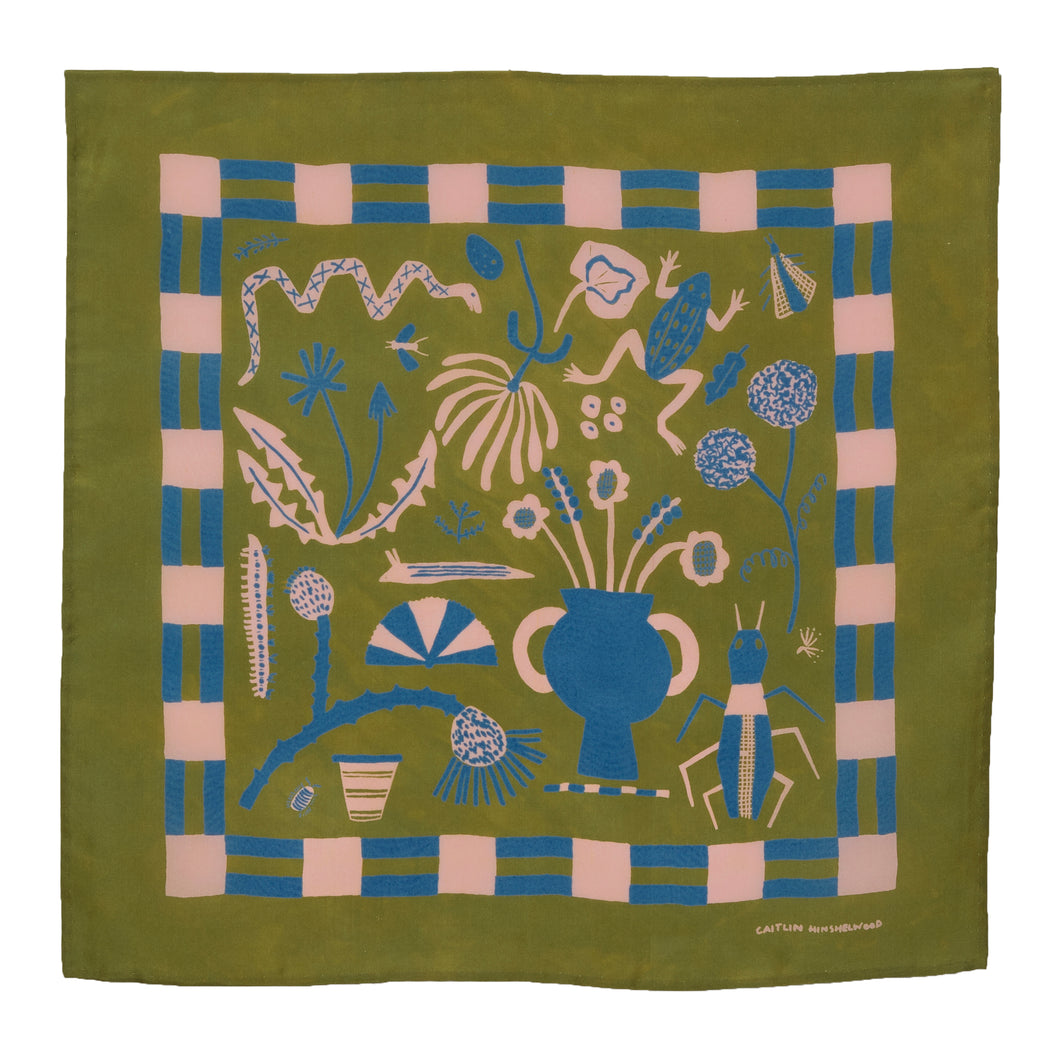 Field Notes Green Silk Scarf