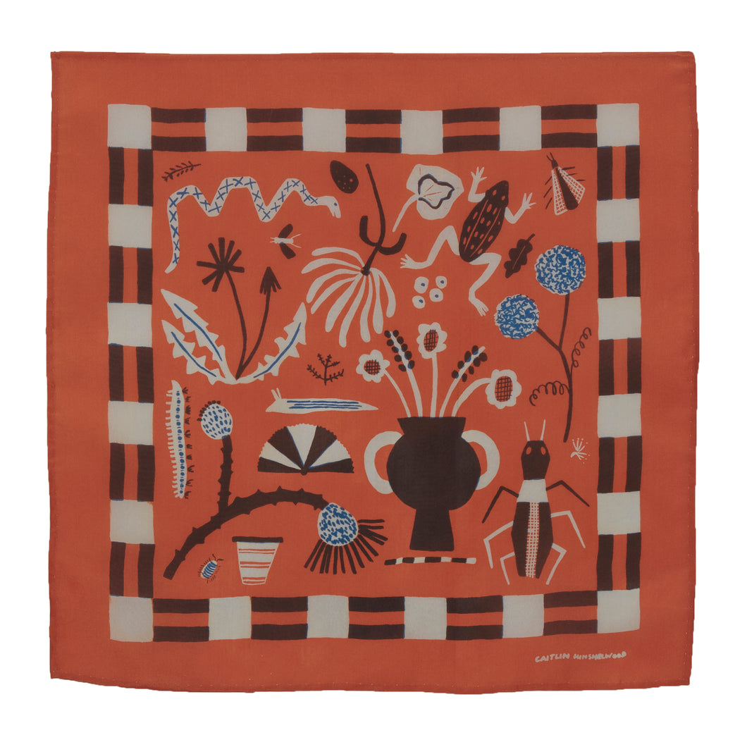 Field Notes Orange Silk Scarf