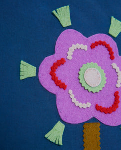 Felt Bird and Flower Banner