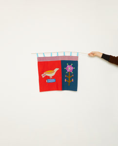Felt Bird and Flower Banner