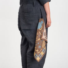 Load image into Gallery viewer, Field Notes Navy Silk Scarf