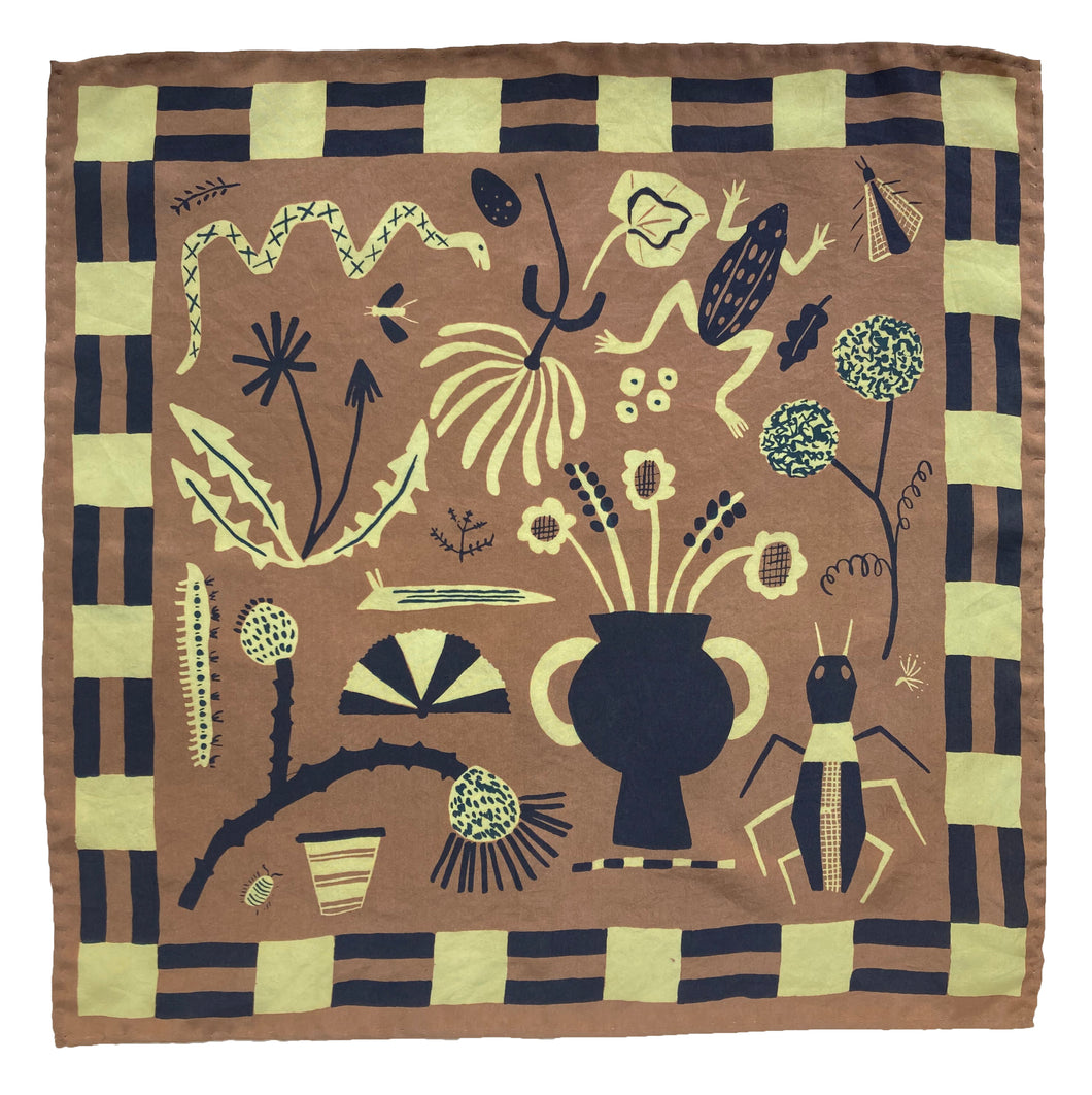 Field Notes Brown Silk Scarf