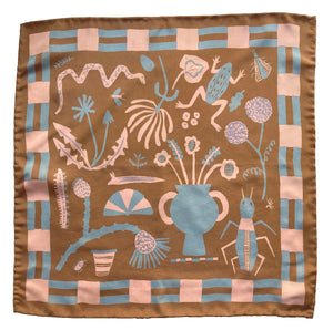 Field Notes Brown Silk Scarf