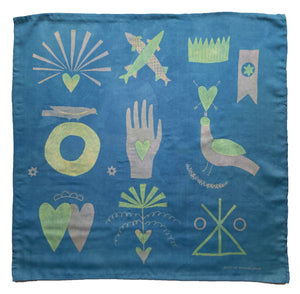 SECONDS Heart-in-Hand Silk Scarf