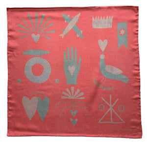 Heart-in-Hand Silk Scarf