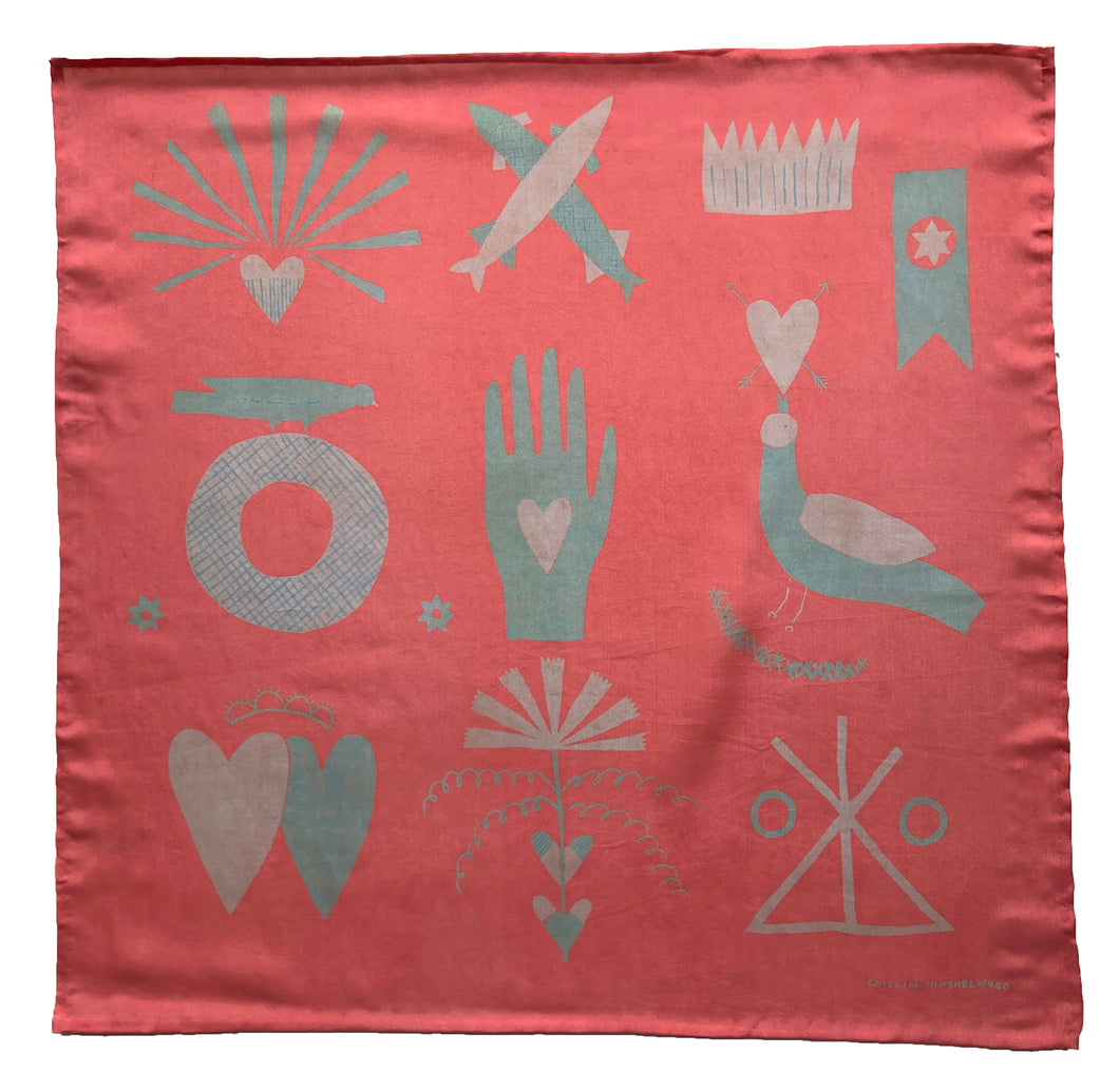 Heart-in-Hand Silk Scarf