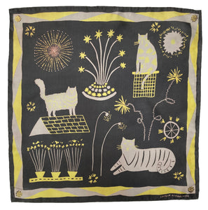 Cat Party Silk Scarf