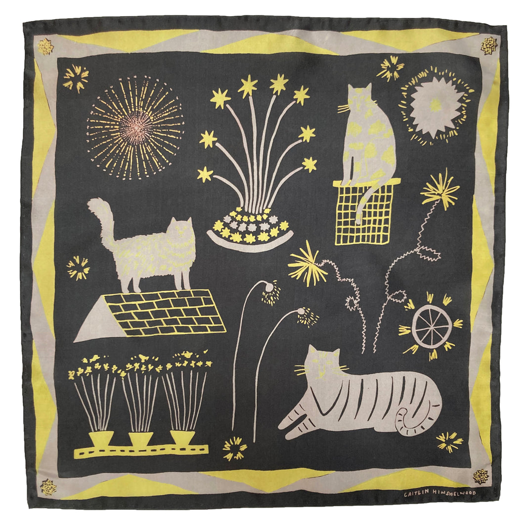 Cat Party Silk Scarf