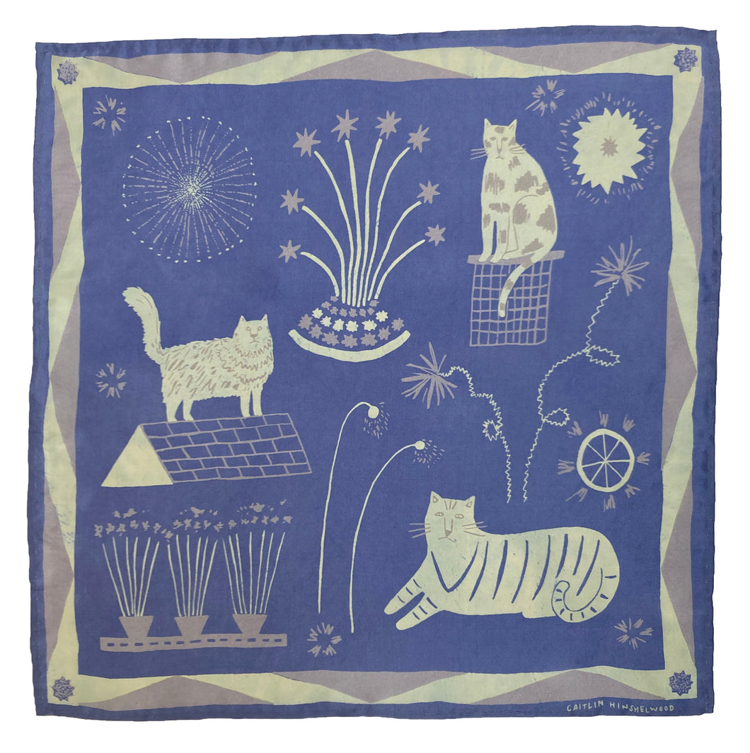 Cat Party Silk Scarf