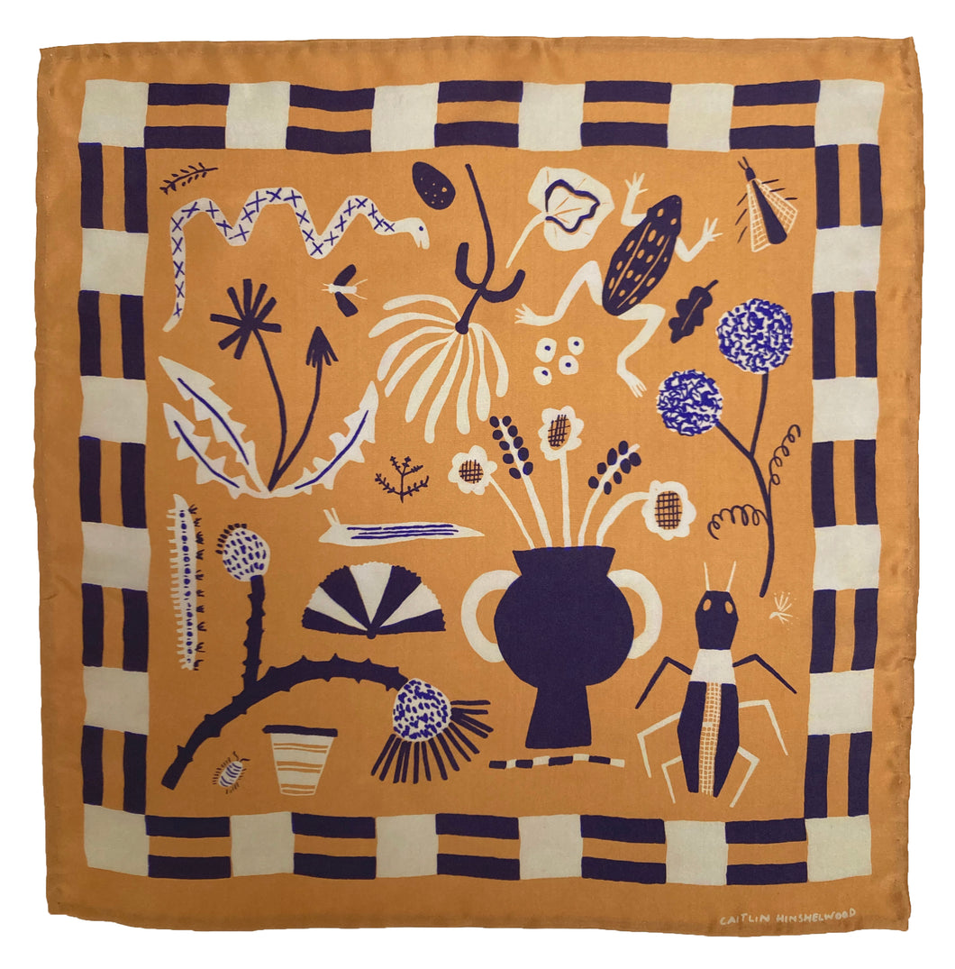 Field Notes Gold Silk Scarf