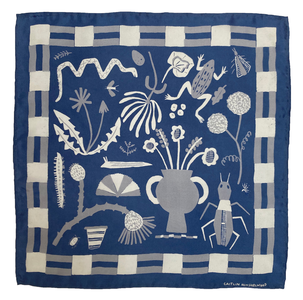 Field Notes Blue Silk Scarf
