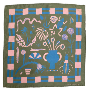 Field Notes Sage Silk Scarf