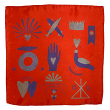 Load image into Gallery viewer, Heart-in-Hand Silk Scarf