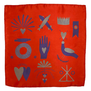 Heart-in-Hand Silk Scarf