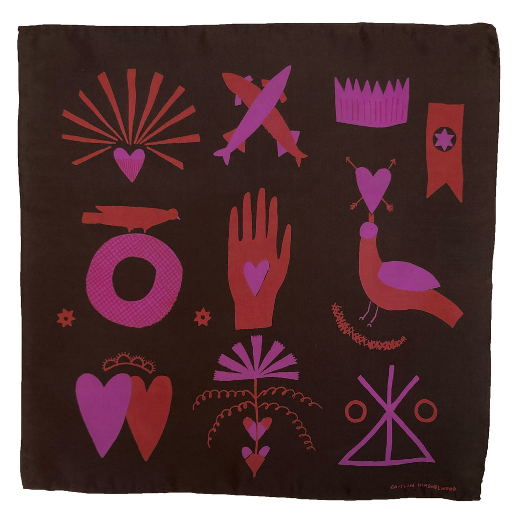 Heart-in-Hand Silk Scarf