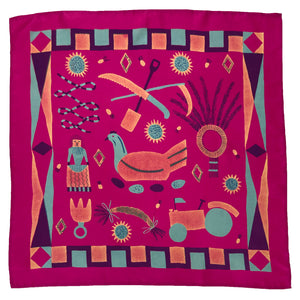 Magenta Rural Life Scarf