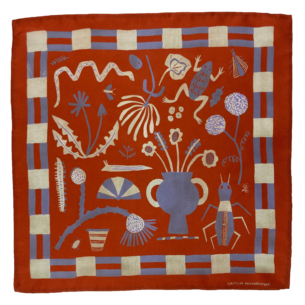 Field Notes Red Silk Scarf
