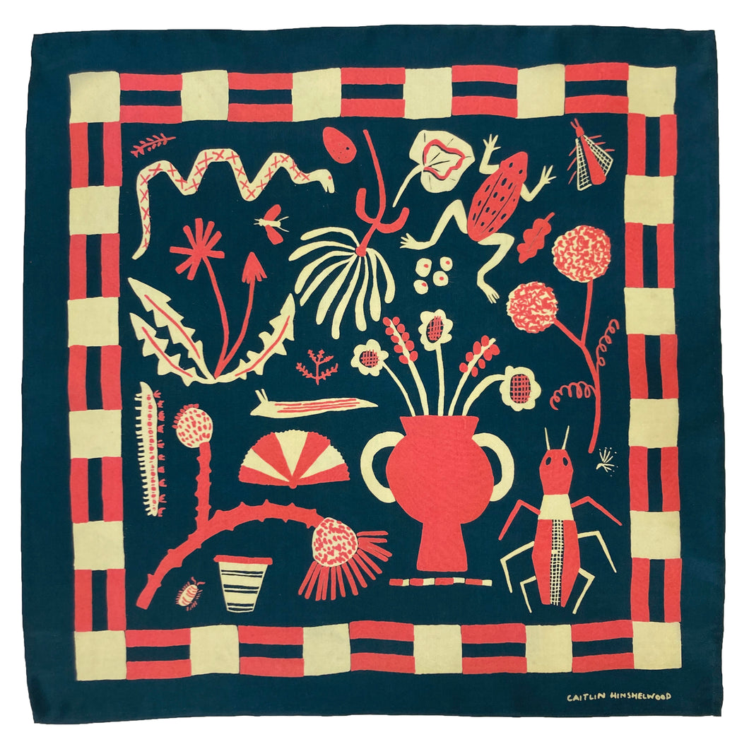 Field Notes Navy Silk Scarf