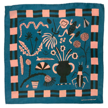 Load image into Gallery viewer, Field Notes Petrol Silk Scarf