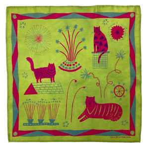 Cat Party Silk Scarf
