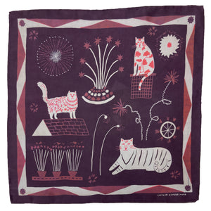 Cat Party Silk Scarf