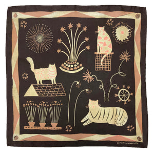 Cat Party Silk Scarf