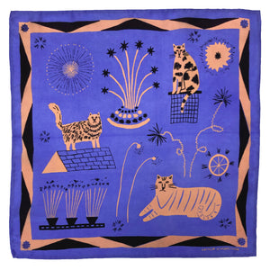 Cat Party Silk Scarf