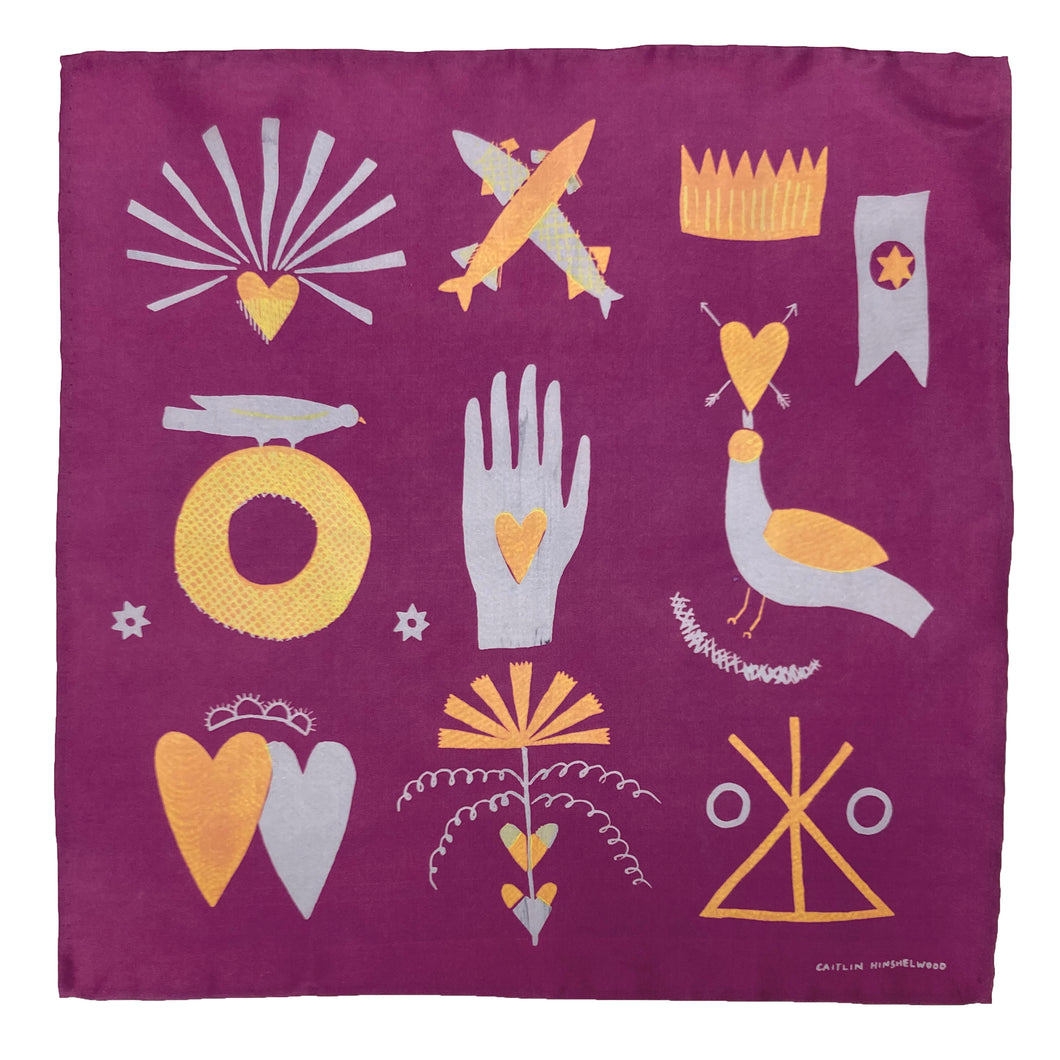 Heart-in-Hand Silk Scarf