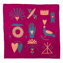 Load image into Gallery viewer, Heart-in-Hand Silk Scarf