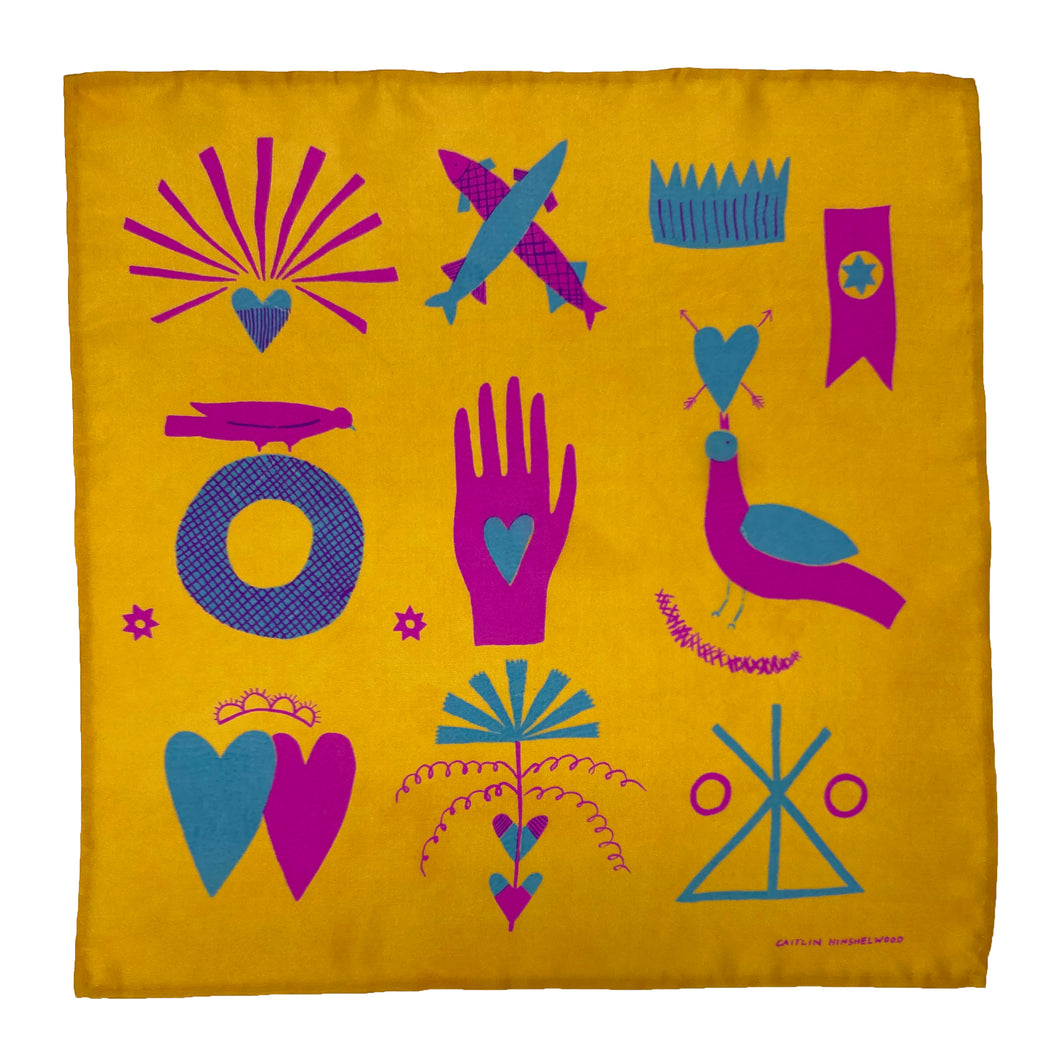 Heart-in-Hand Silk Scarf