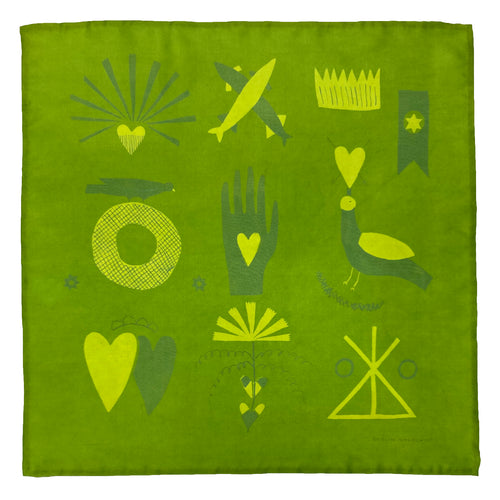 SECONDS Heart-in-Hand Silk Scarf