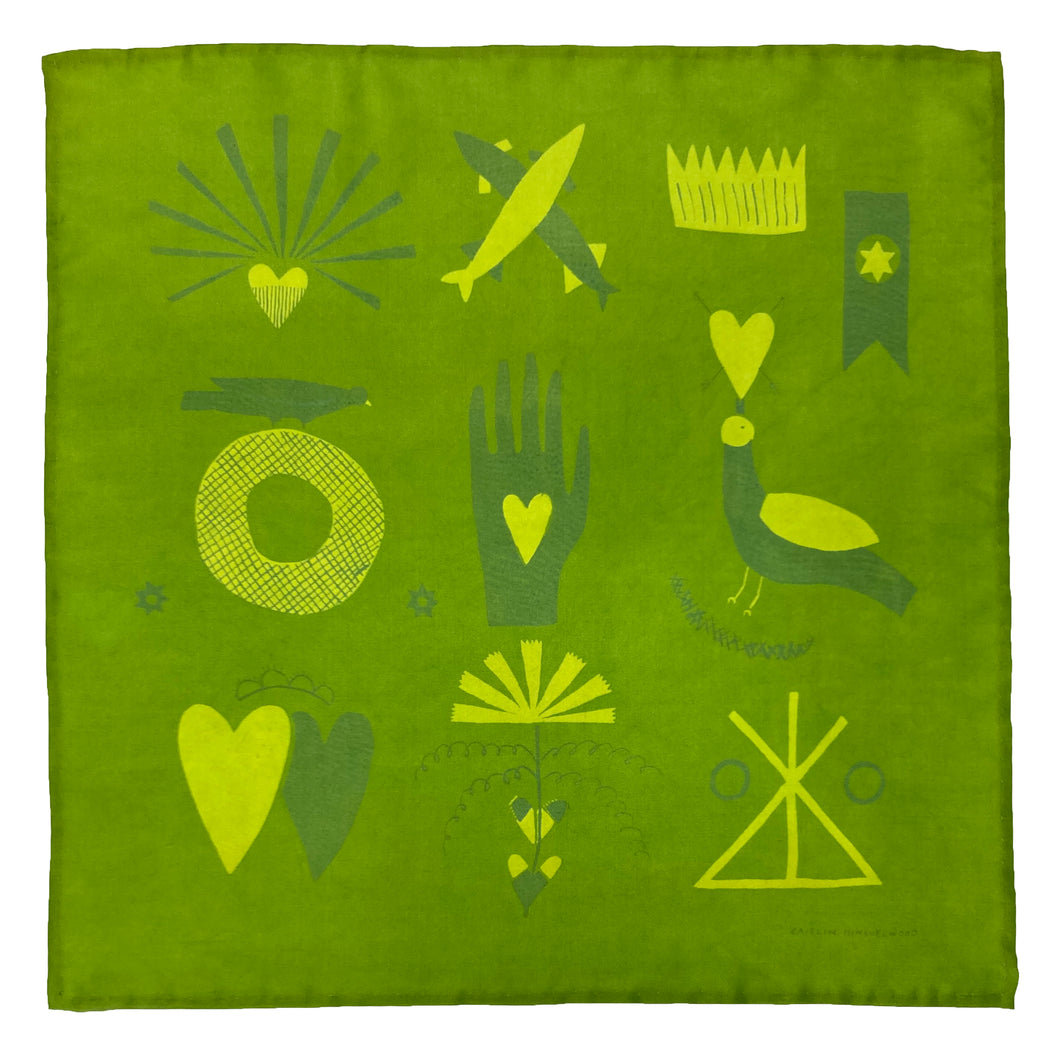 SECONDS Heart-in-Hand Silk Scarf