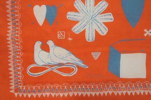 SECONDS Orange Love Token Handkerchief
