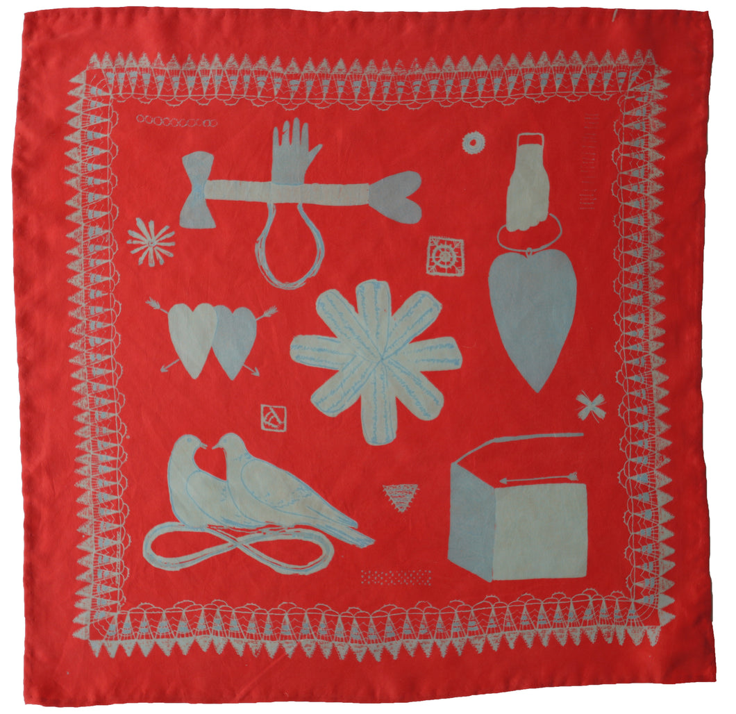 Red Love Token Handkerchief
