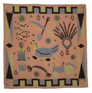 Peach Rural Life Scarf